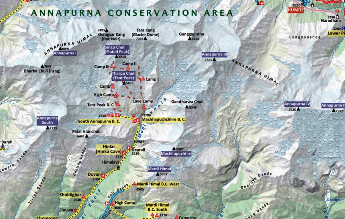 accent matig Beschikbaar Annapurna Circuit Trek Map - Third Rock Adventures