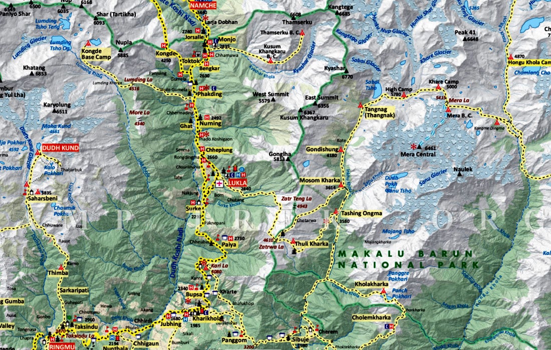 Mera Peak Climbing Map