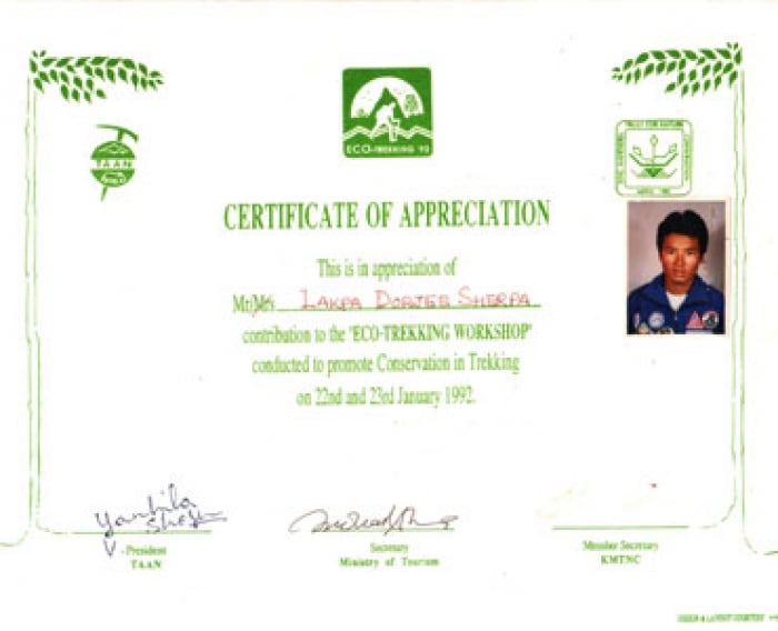 Climbing-certificate