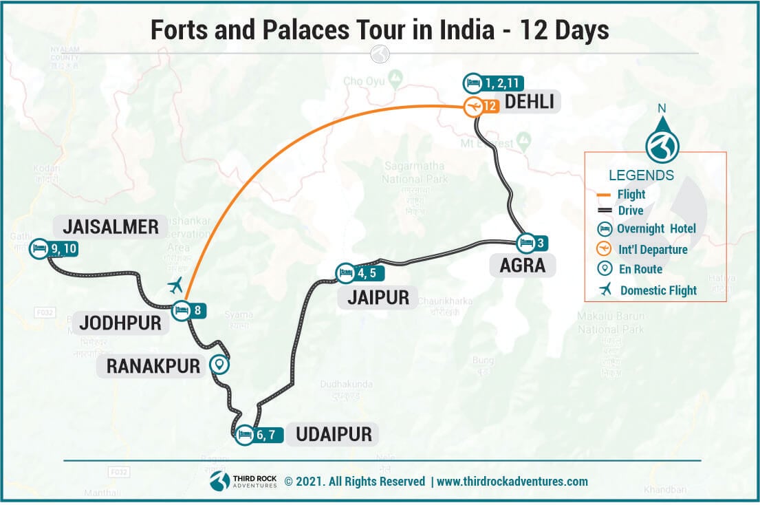 Forts and Palaces Tour in India
