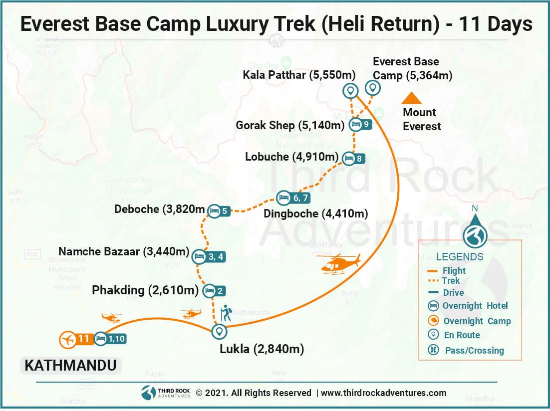 Everest Base Camp  Luxury Trek with Helicopter Return 