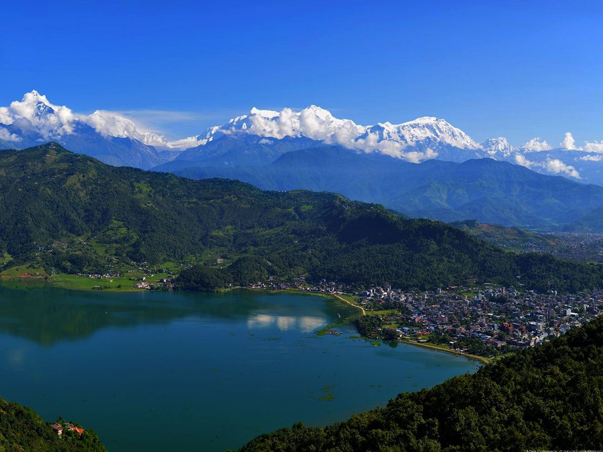 Phewa lake and Pokhara City