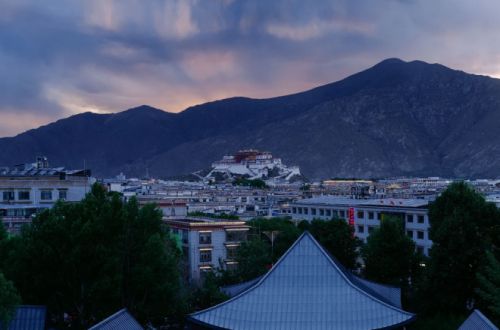 Lhasa city and Potala Palace
